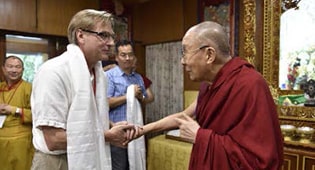 Professor John Weaver meets the Dalai Lama