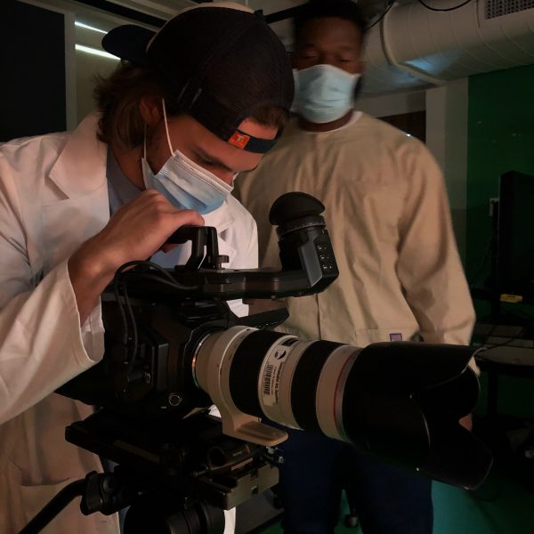 Students in the studio applications class must wear head coverings and lab coats, in addition to masks, while in the studio.