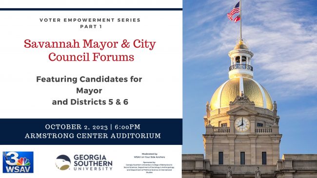 On Oct. 2, the University will host candidates for mayor and city council districts 5 and 6 at 6 p.m. On Oct. 4, the same auditorium will host candidates for city council districts 2, 3 and 4 and the city council at-large seats at 6 p.m.